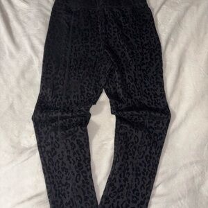 Cato Charcoal Velvet Leopard Print Leggings